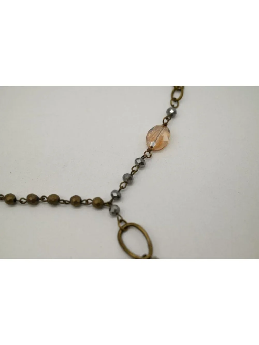 NWT Dylan Jewelry Molly 2.0 Necklace Natural Stone Crystal Pendant Boho Chic